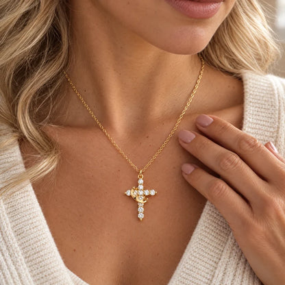 Kors & Krona Halsband i guld buret